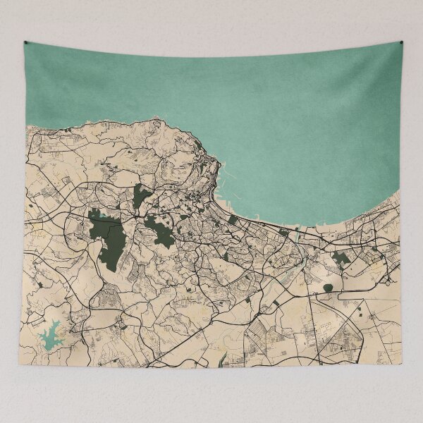 Item preview, Algiers City Map of Algeria - Vintage designed and sold by deMAP.