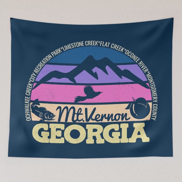 Item preview, Mt. Vernon Georgia Sunset Retro Vintage Local Pride Logo designed and sold by CRHPOD20.