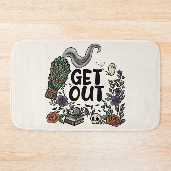 Item preview, “Get Out” Sage Bundle – Witchy Floral Paranormal Humor Sticker designed and sold by Feral-by-Elsie.
