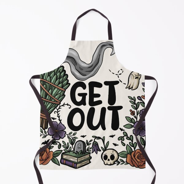 Item preview, “Get Out” Sage Bundle – Witchy Floral Paranormal Humor Sticker designed and sold by Feral-by-Elsie.
