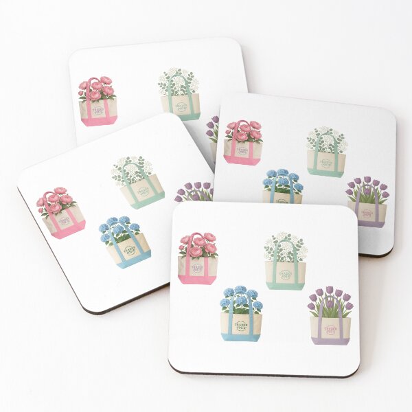 Item preview, Trader Joe Mini Tote Bag & Floral Design Sticker Sheet Pack  designed and sold by Made By Meg .