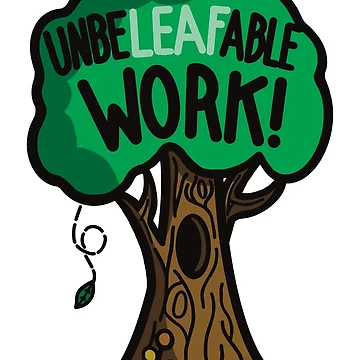 Artwork thumbnail, Unbeleafable Work Tree by FrogArtShop