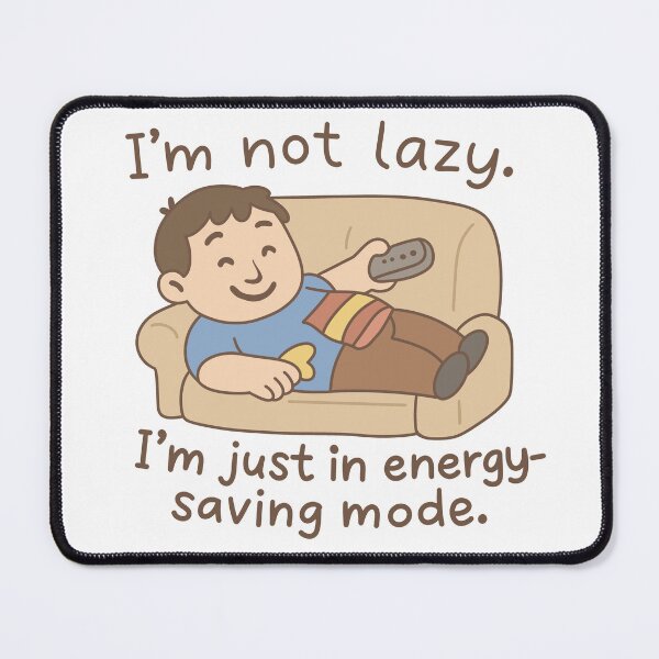 Item preview, Funny Couch Potato Sticker – “I’m Not Lazy, I’m Just in Energy-Saving Mode” | Lazy Dad Humor designed and sold by PTMinimalShop.