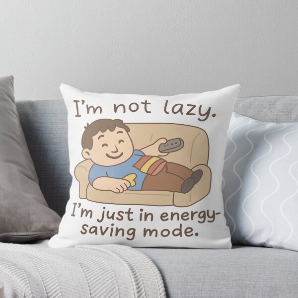 Item preview, Funny Couch Potato Sticker – “I’m Not Lazy, I’m Just in Energy-Saving Mode” | Lazy Dad Humor designed and sold by PTMinimalShop.