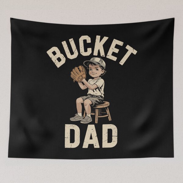Item preview, Bucket Dad Softball Dad Baseball Funny Father's designed and sold by brynatshop.