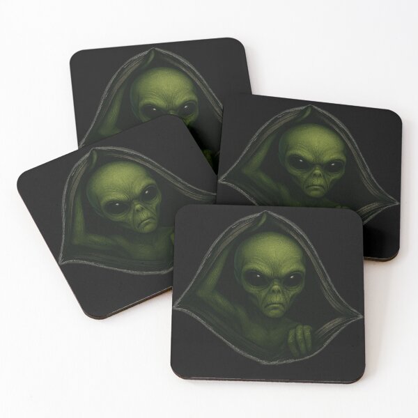 Item preview, "Alien Peeking Through Dimensions – Transparent Sticker Art" designed and sold by Abducted Treasures.