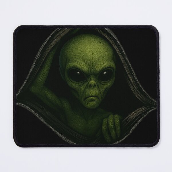 Item preview, "Alien Peeking Through Dimensions – Transparent Sticker Art" designed and sold by Abducted Treasures.