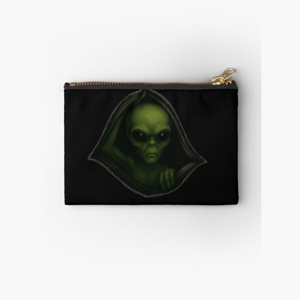 Item preview, "Alien Peeking Through Dimensions – Transparent Sticker Art" designed and sold by Abducted Treasures.