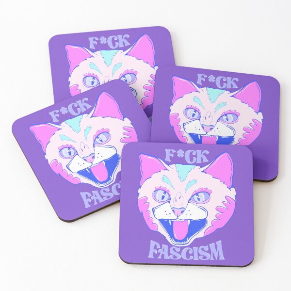 Item preview, f!ck fascism cat designed and sold by crestfallenmermaid.
