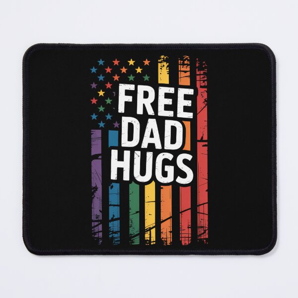 Item preview, Free Dad Hugs America Flag LGBT Gay Pride For Daddy designed and sold by brynatshop.