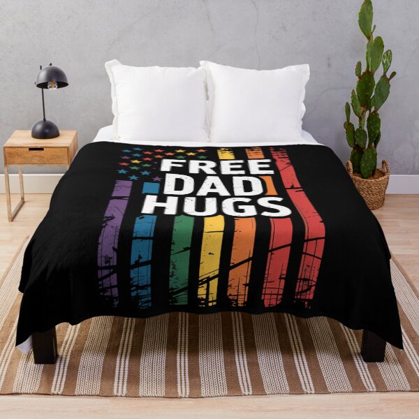 Item preview, Free Dad Hugs America Flag LGBT Gay Pride For Daddy designed and sold by brynatshop.