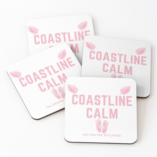 Item preview, Saltwater stillness, calm coastal palm flip flops designed and sold by joyfulfeatures.