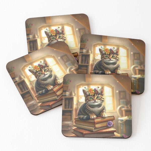 Item preview, A whimsical cat with a mischievous grin designed and sold by Marcu Ioachim.