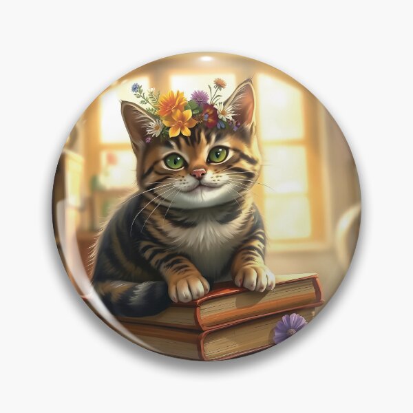 Item preview, A whimsical cat with a mischievous grin designed and sold by Marcu Ioachim.
