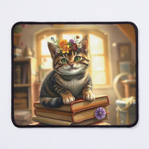 Item preview, A whimsical cat with a mischievous grin designed and sold by Marcu Ioachim.