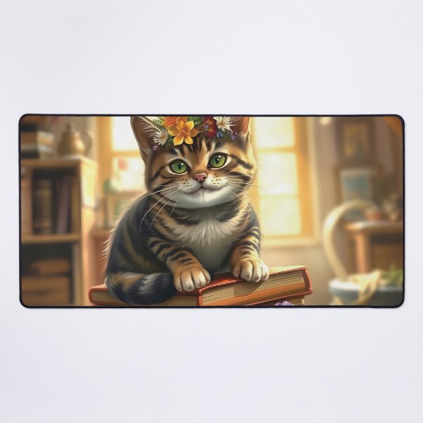 Item preview, A whimsical cat with a mischievous grin designed and sold by Marcu Ioachim.