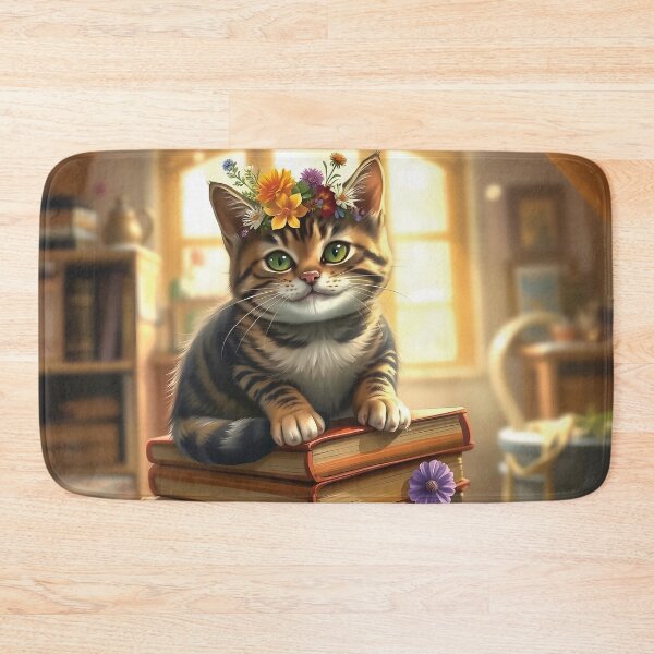 Item preview, A whimsical cat with a mischievous grin designed and sold by Marcu Ioachim.