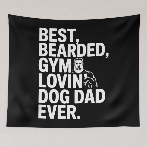 Item preview, Funny Bearded Dad Gym Lover Dog Owner Lifter Workout Gift designed and sold by brynatshop.