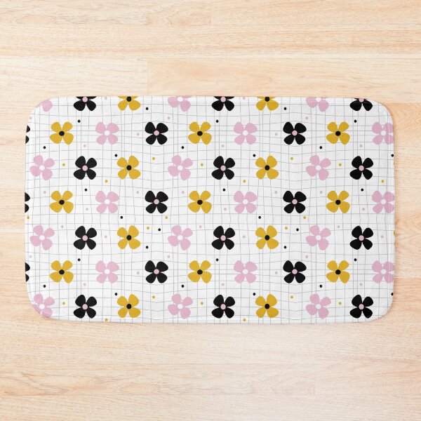 Item preview, Cute flowers on a freeform grid background. designed and sold by Peach-Bloom.