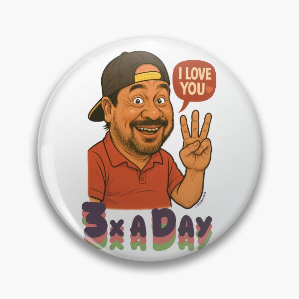 Item preview, "I Love You 3x a Day" Jimmy Santos Caricature – Funny Pinoy Vibes designed and sold by artjuniverse.