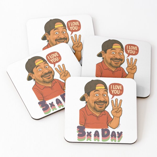 Item preview, "I Love You 3x a Day" Jimmy Santos Caricature – Funny Pinoy Vibes designed and sold by artjuniverse.