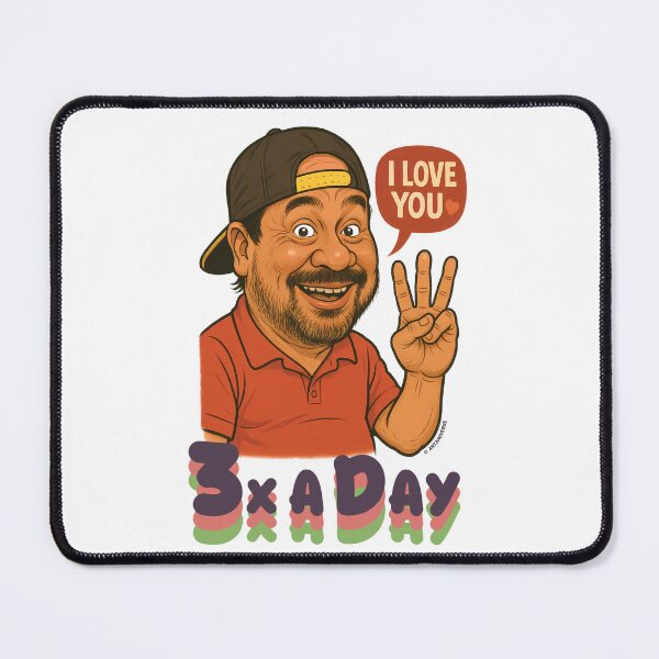 Item preview, "I Love You 3x a Day" Jimmy Santos Caricature – Funny Pinoy Vibes designed and sold by artjuniverse.