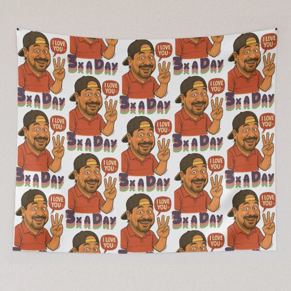 Item preview, "I Love You 3x a Day" Jimmy Santos Caricature – Funny Pinoy Vibes designed and sold by artjuniverse.