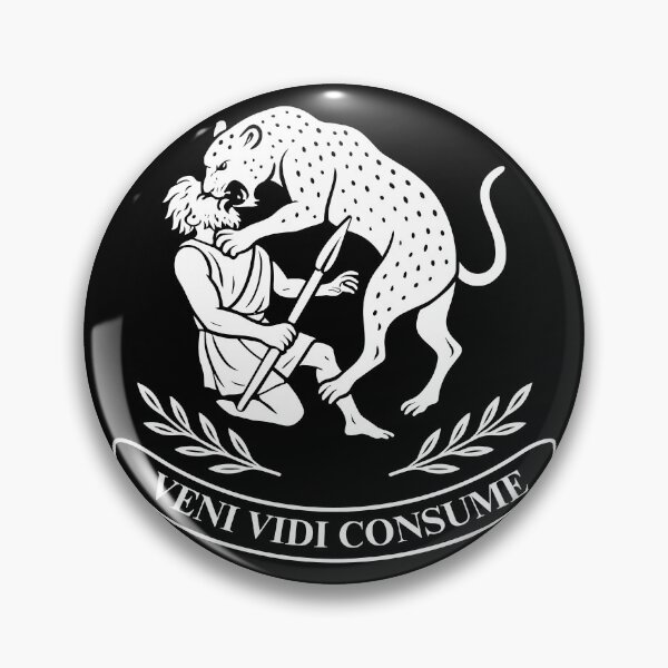 Item preview, Leopards Ate My Faces Party Flag | VENI VIDI CONSUME (White Graphic) designed and sold by ScientiaAcLabor.
