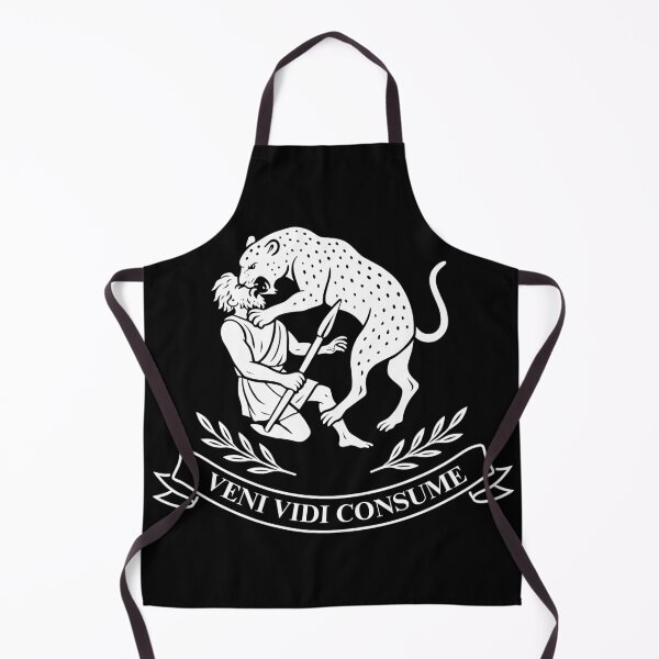 Item preview, Leopards Ate My Faces Party Flag | VENI VIDI CONSUME (White Graphic) designed and sold by ScientiaAcLabor.
