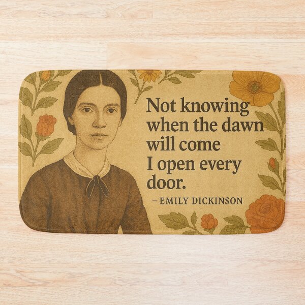 Item preview, Not knowing when the dawn will come I open every door, Emily Dickinson designed and sold by Mauswohn.