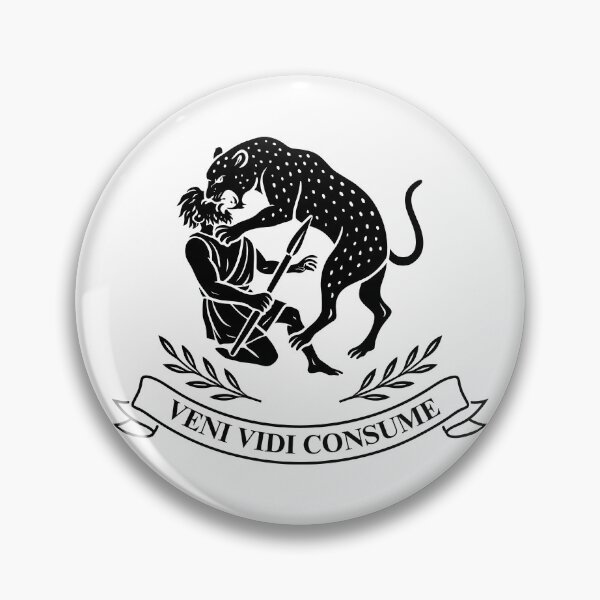 Item preview, Leopards Ate My Faces Party Flag | VENI VIDI CONSUME (Black Graphic) designed and sold by ScientiaAcLabor.