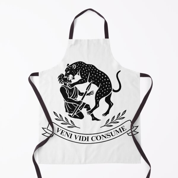 Item preview, Leopards Ate My Faces Party Flag | VENI VIDI CONSUME (Black Graphic) designed and sold by ScientiaAcLabor.