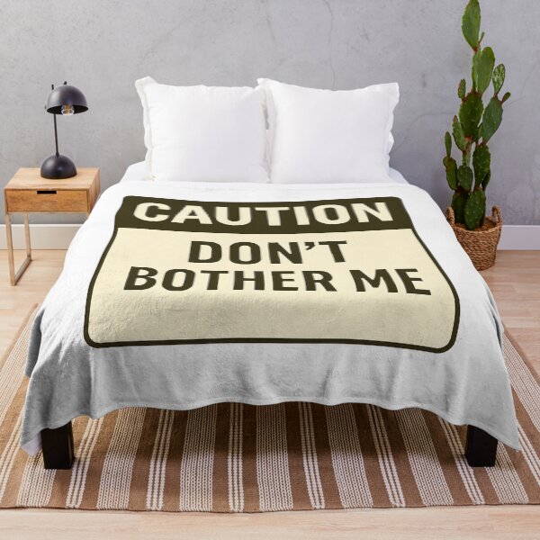 Item preview, Caution Don’t Bother Me Bold Warning Sign Design designed and sold by allogy.