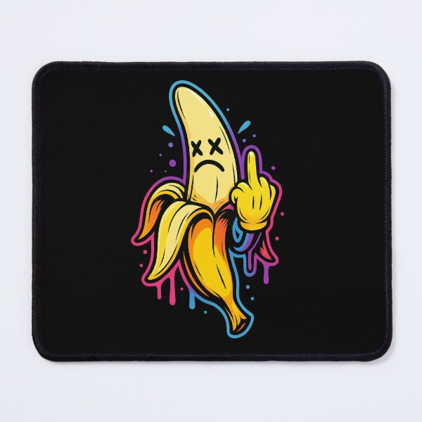 Item preview, Rebel Banana – Funny Middle Finger Fruit – Urban Pop Graffiti Design designed and sold by VIBE CRAFT STUDIO.