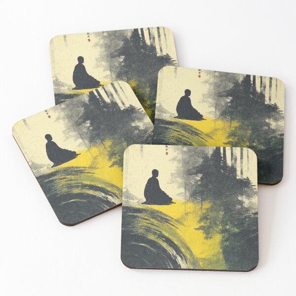 Item preview, Glowing Spirit Centered in Minimalist Ink Scene designed and sold by Piotrek0001.