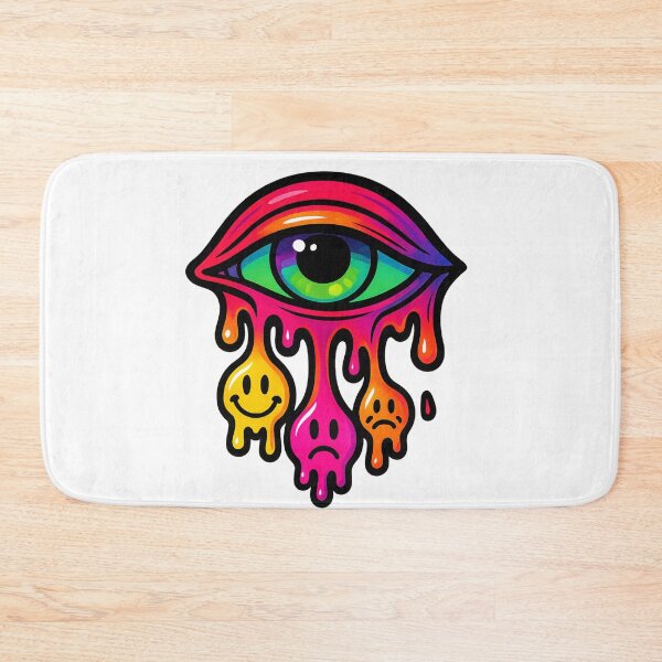 Item preview, Trippy Melting Eye – Emotional Drips Faces – Psychedelic Art Design designed and sold by VIBE CRAFT STUDIO.