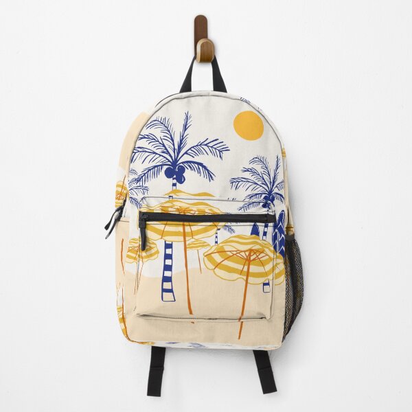 Item preview, Retro Yellow Beach Vibes – Palms, Umbrellas & Surfboards designed and sold by MaiZephyr.