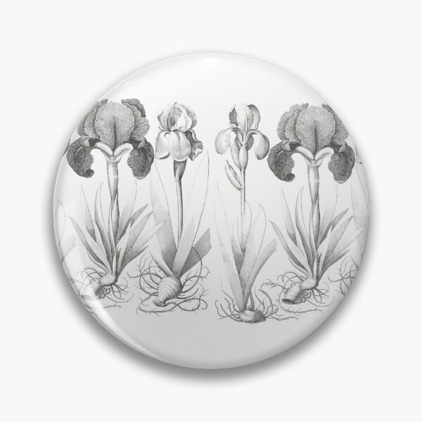 Item preview, Black and White Iris Flowers Spring Blooms designed and sold by GnosisCollage.