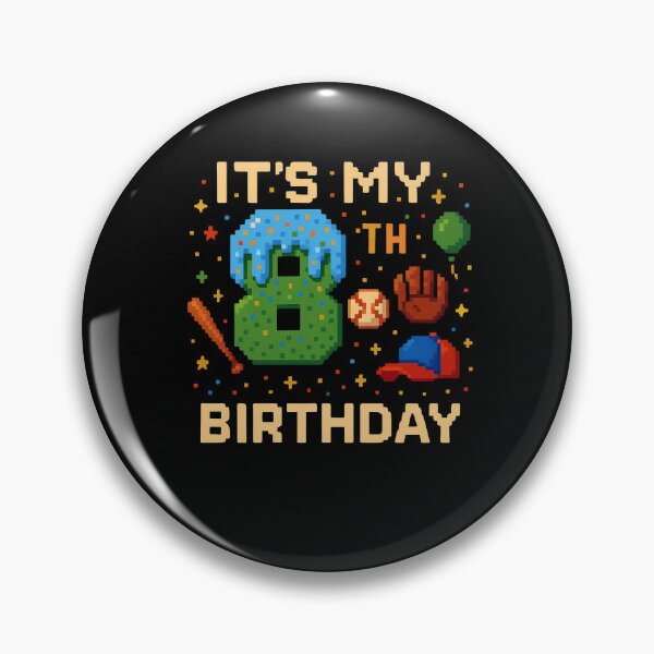 Item preview, 8th Birthday Pixel Baseball Gamer Gift for Boys - Funny Video Game Style designed and sold by CoolCreative.