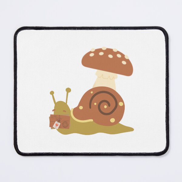 Item preview, Cottagecore Snail Mail – Cute Kawaii Snail Under Mushroom designed and sold by ArtbotsGallery.