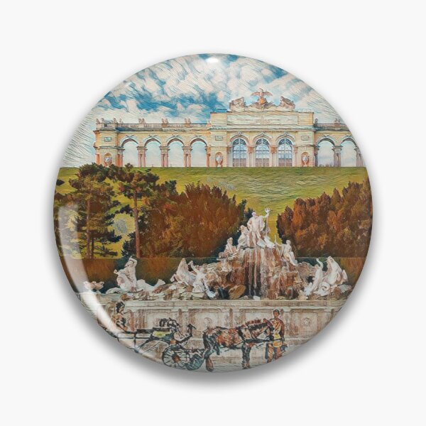 Item preview, Picturesque Schönbrunn – Gloriette, Neptune Fountain & Fiaker in Vintage Style designed and sold by mycreastyle.