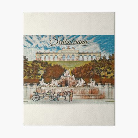 Item preview, Picturesque Schönbrunn – Gloriette, Neptune Fountain & Fiaker in Vintage Style designed and sold by mycreastyle.