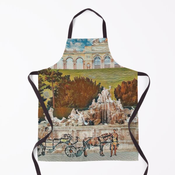 Item preview, Picturesque Schönbrunn – Gloriette, Neptune Fountain & Fiaker in Vintage Style designed and sold by mycreastyle.