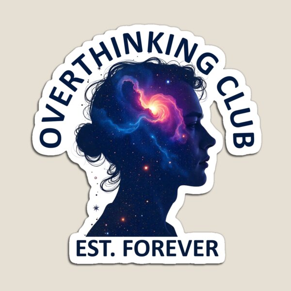 Item preview, Overthinking Club – Minimalist Mental Health Awareness Design for Overthinkers, Introverts, and Anxious Minds | Funny Relatable Meme Gift for Self-Care Lovers designed and sold by ButonDesign.