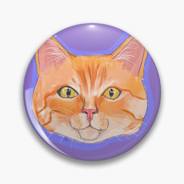 Item preview, Orange Cat with purple background designed and sold by ashetastic.