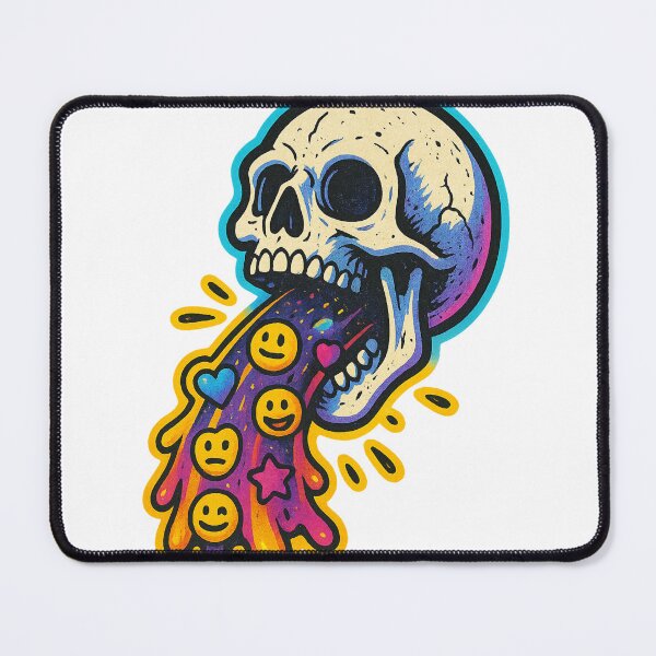 Item preview, Skull Vomiting Emojis – Dark Humor Aesthetic Design designed and sold by VIBE CRAFT STUDIO.