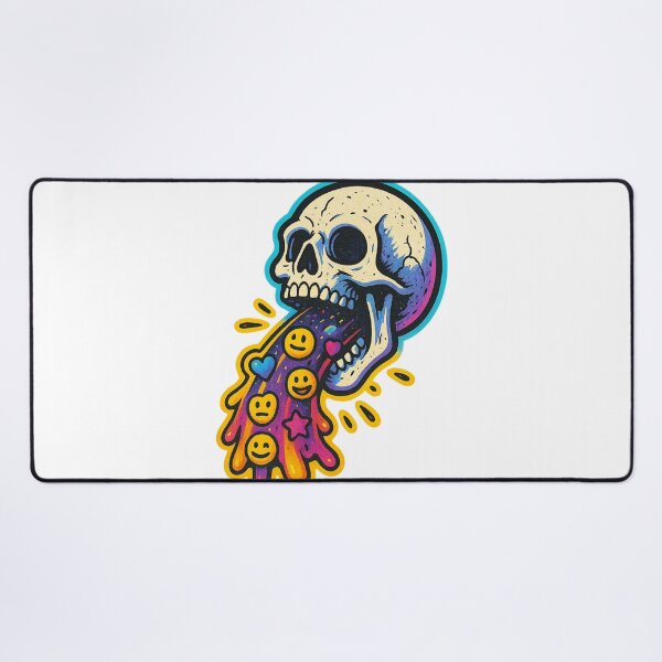 Item preview, Skull Vomiting Emojis – Dark Humor Aesthetic Design designed and sold by VIBE CRAFT STUDIO.