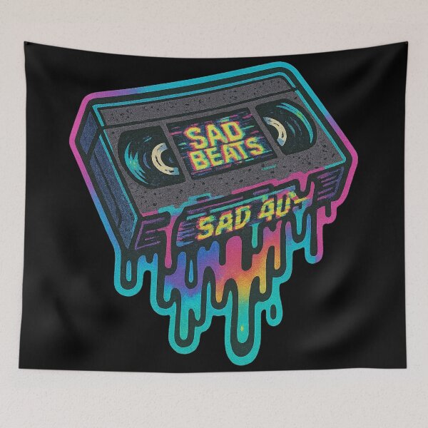 Item preview, Sad Beats Cassette – Vaporwave Lo-Fi Aesthetic Design designed and sold by VIBE CRAFT STUDIO.