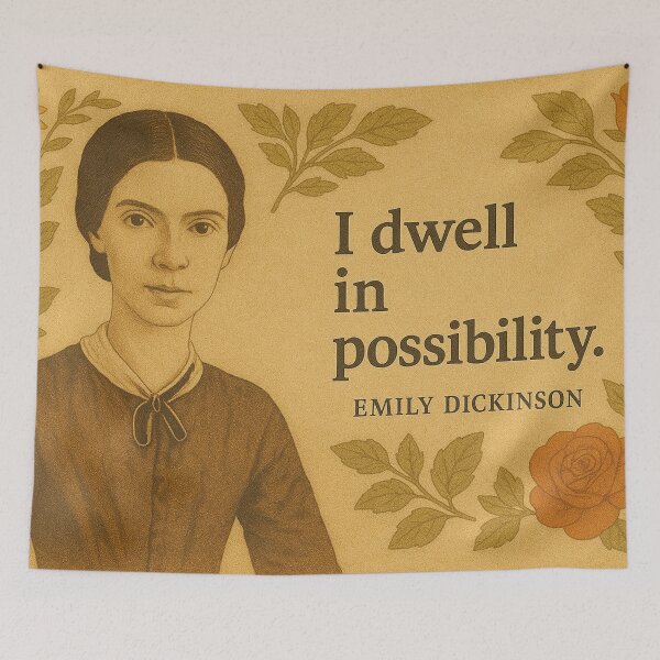 Item preview, I dwell in possibility, Emily Dickinson designed and sold by Mauswohn.