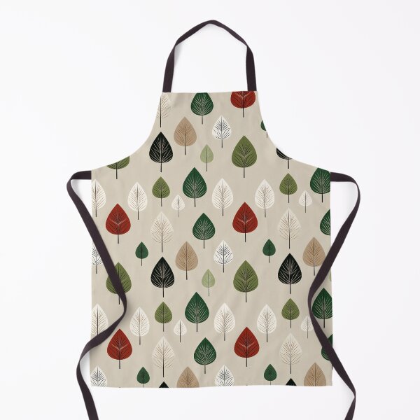 Item preview, Motivos de hojas nórdicas en tonos bosque y ladrillo designed and sold by Moisky Patterns.